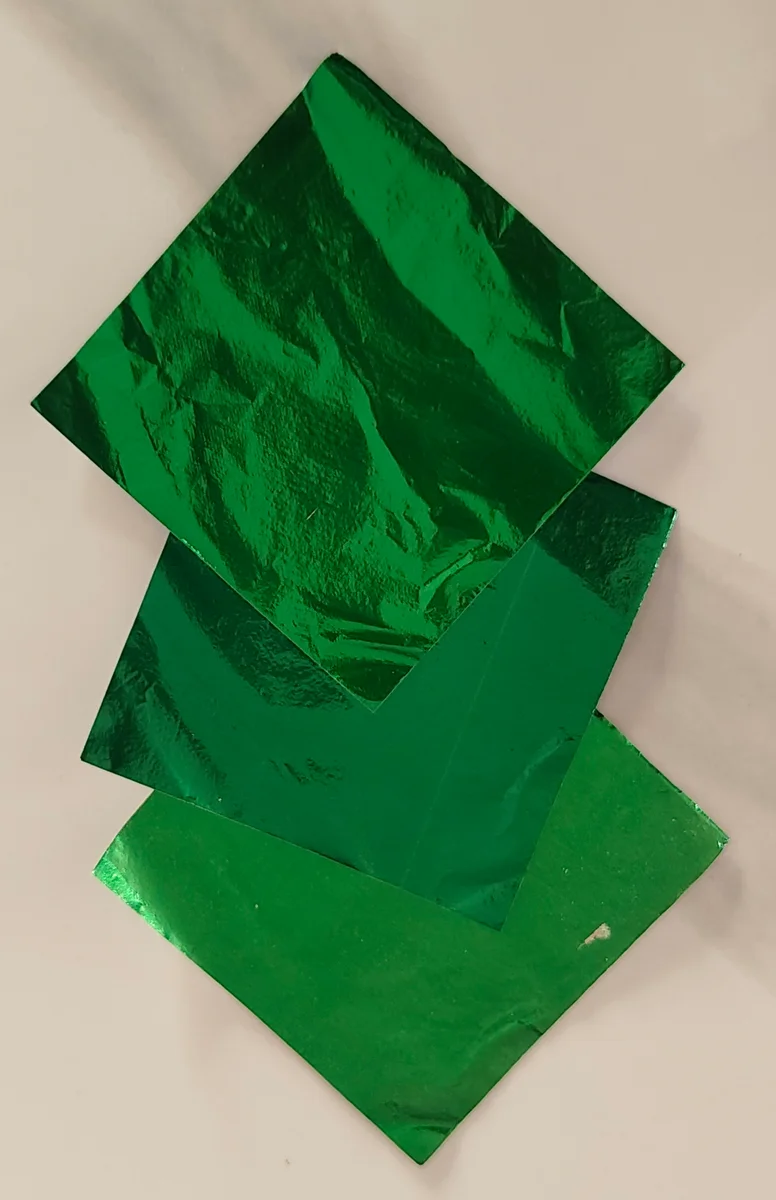 Green color precut foil