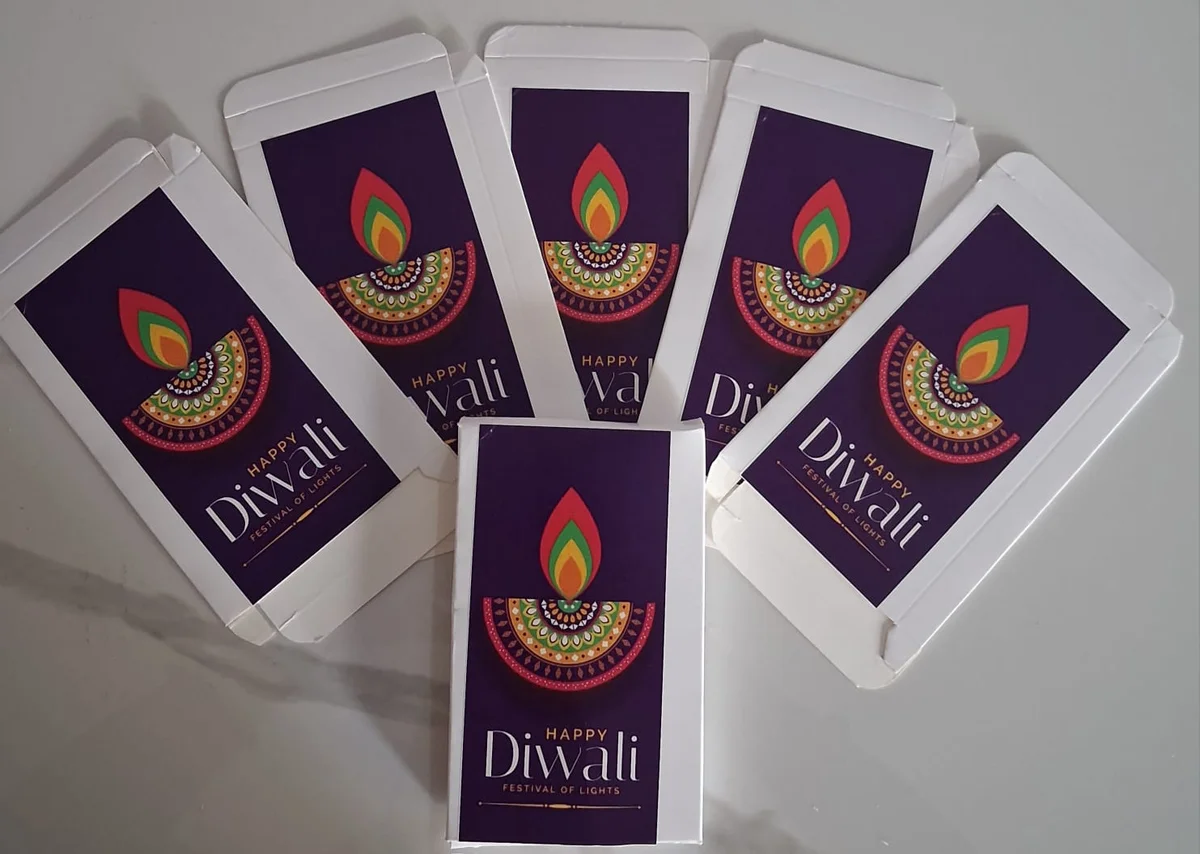 Diwali violet colour Bar Box 10pc