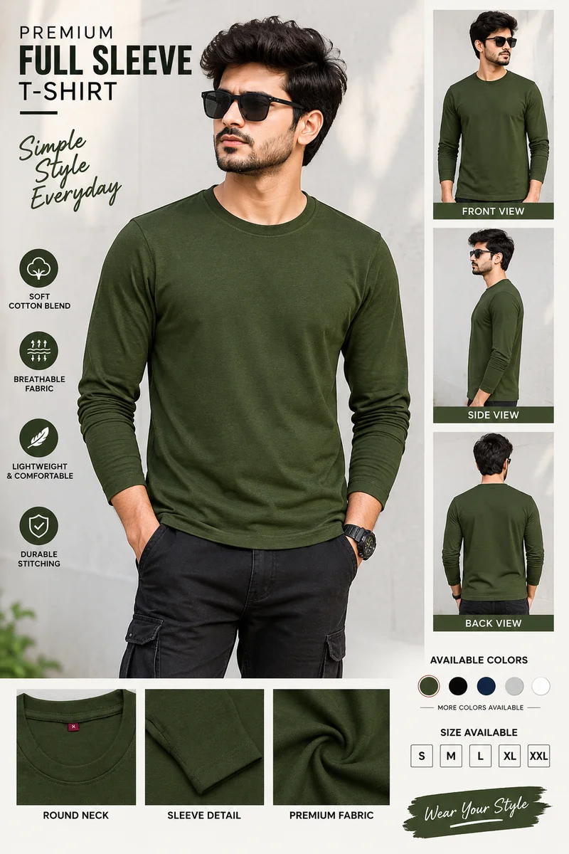 Premium cotton Full sleeve T-shirt