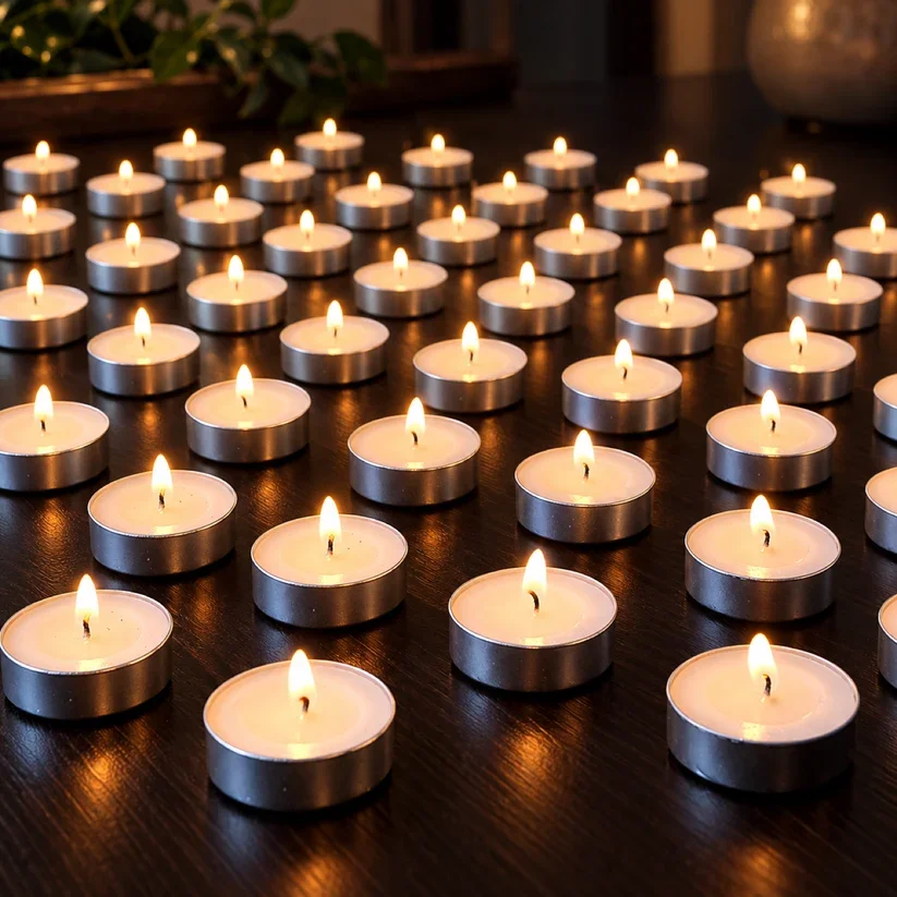 Smokeless Tealight Candles – 25 Pcs Set for Diwali