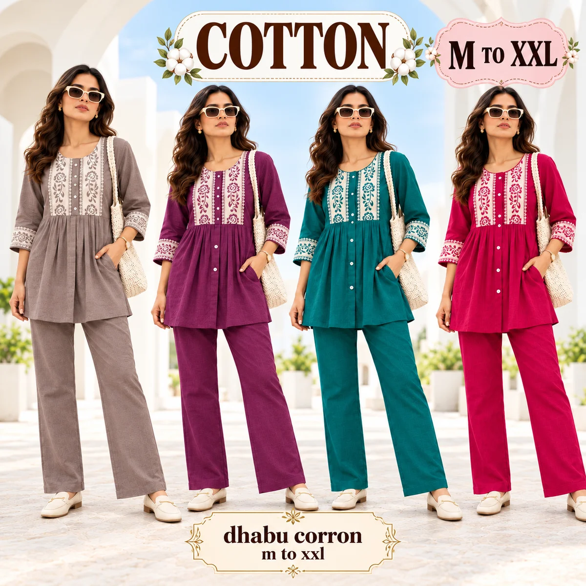 Dhabu Cotton Tunic Set