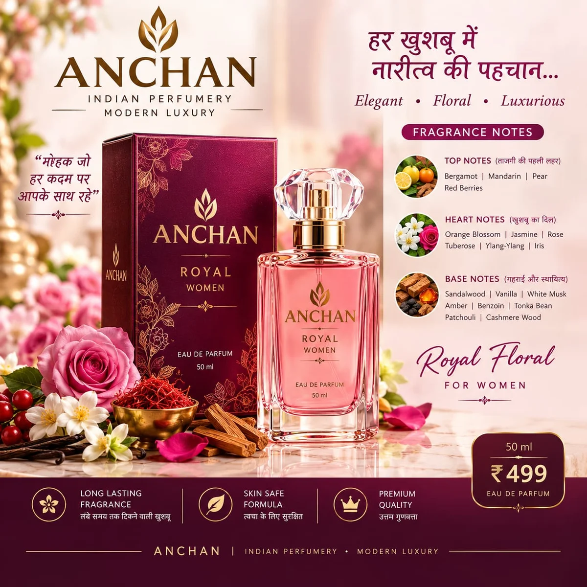 ANCHAN Royal Floral Perfume for Women