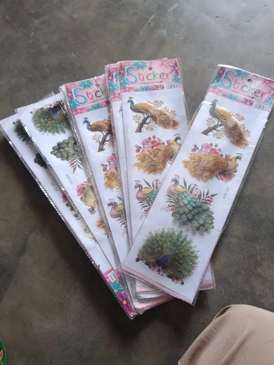 3D peacock sticker MRP 25 (10 pc ka set) 4
