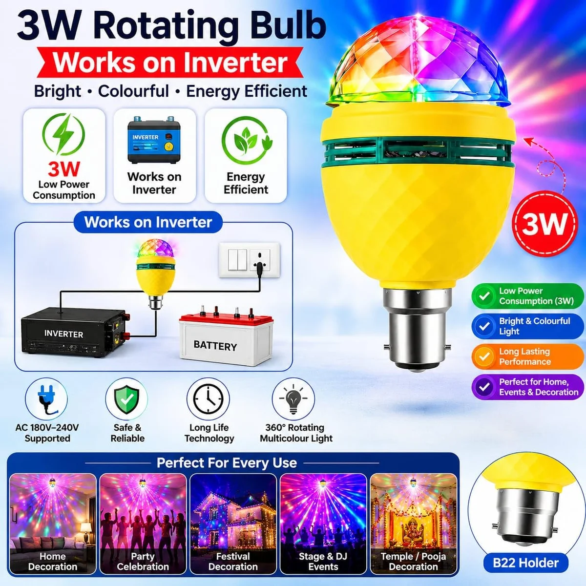 Disco LED bulb MRP 100 2