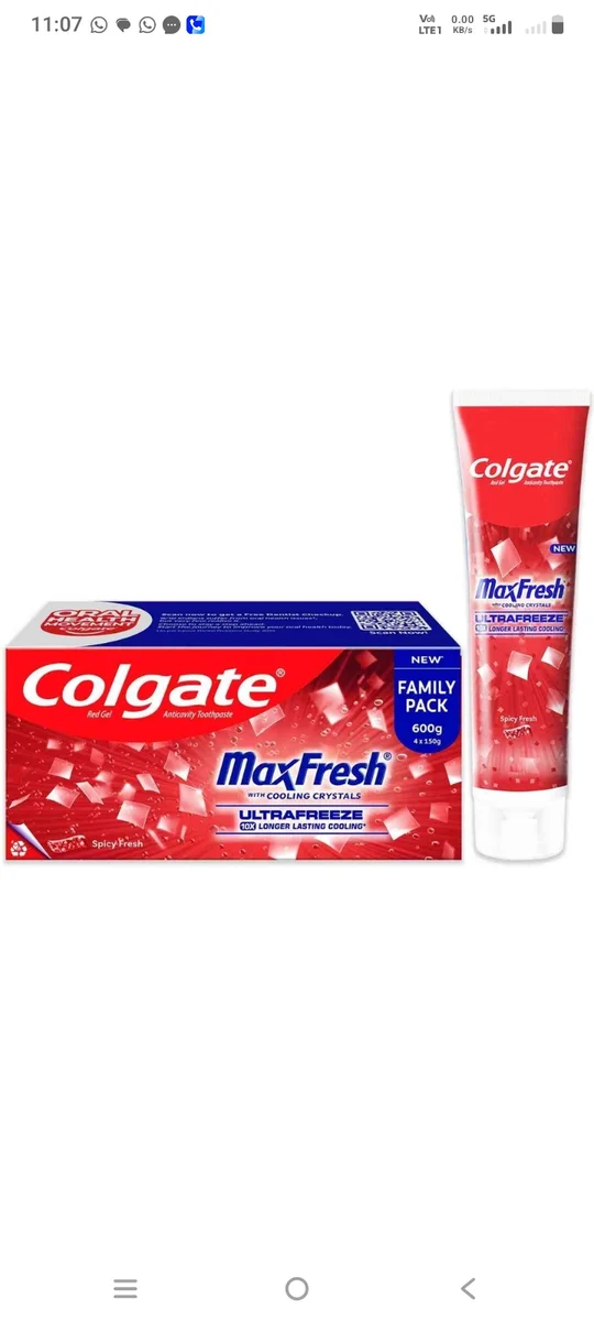Colgete Maximum fresh (200gm *4) MRP 576