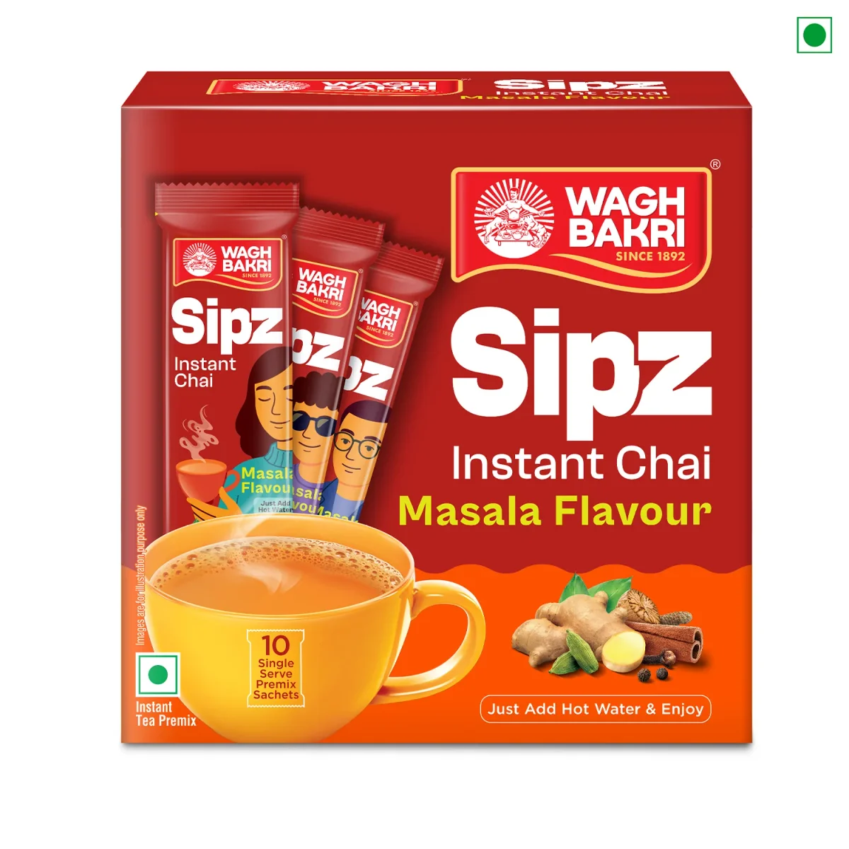 Wagh Bakri Sipz Instant Chai Masala Flavour