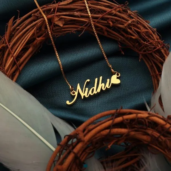 Heart Style Name Necklace For Women's and Girls