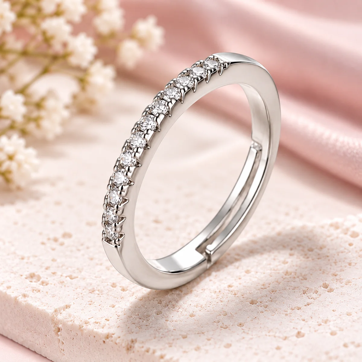 Lumière Line Anti Tarnish Silver Plated Ring