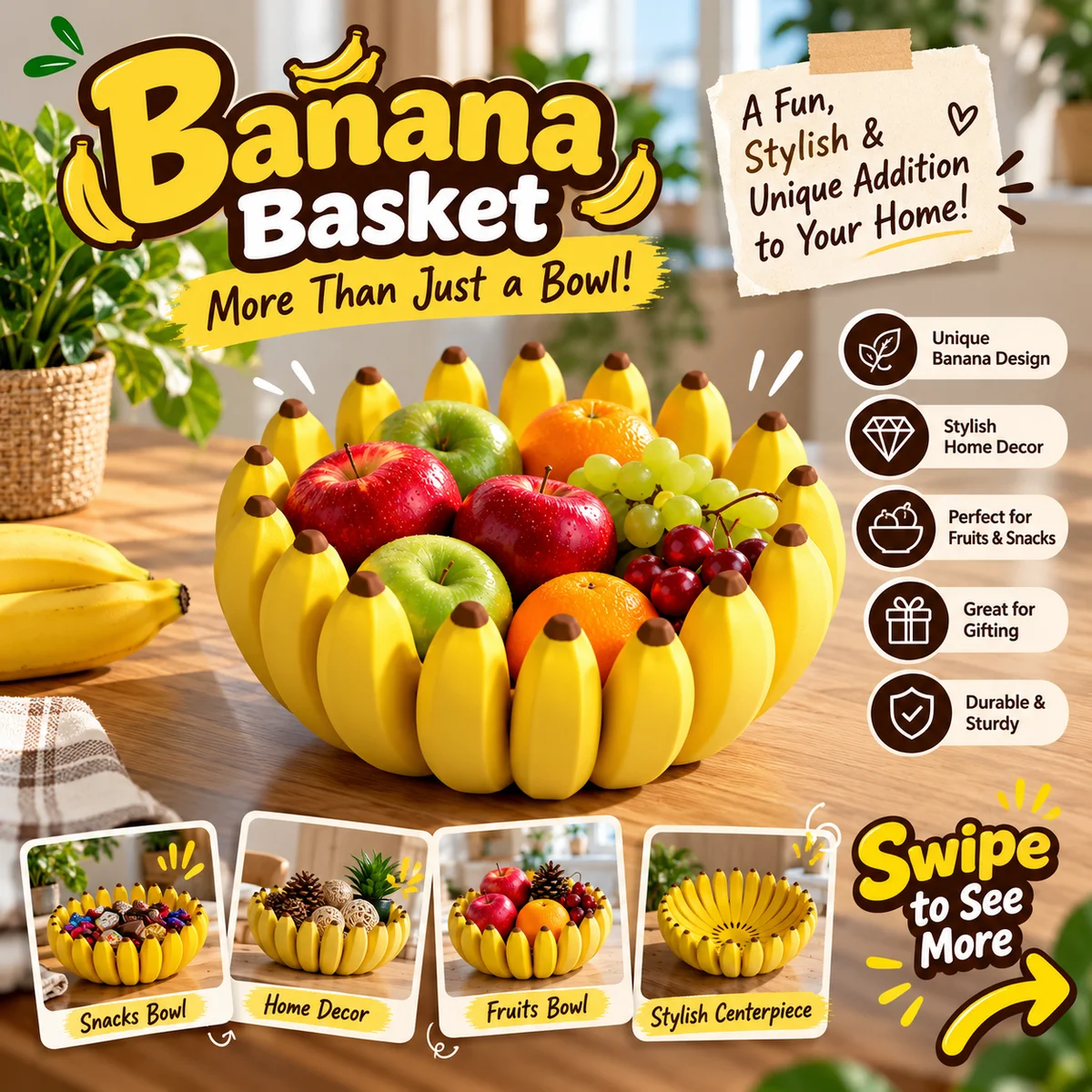 Banana Basket – 3D Printed Fruit Bowl