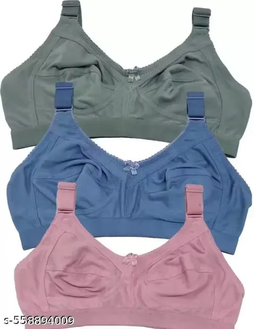 Full Coverage Bra For Women & Girls (Pack of 3) Multicolor