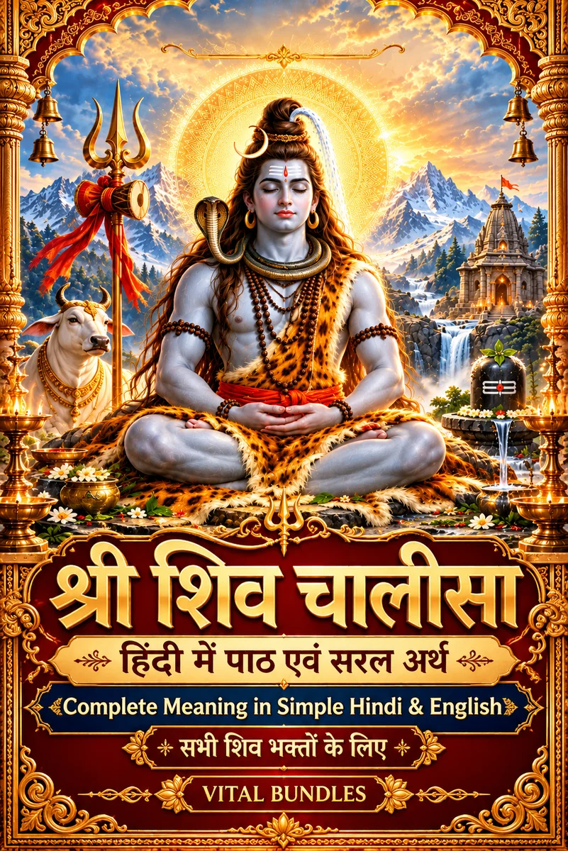 Shri Shiva Chalisa with simple Hindi meanings and easy English explanations