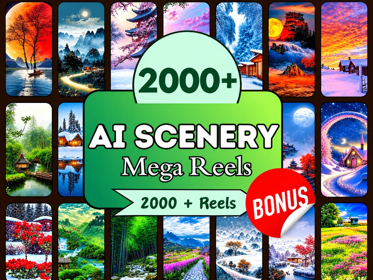 2000+ AI Scenery reels templates