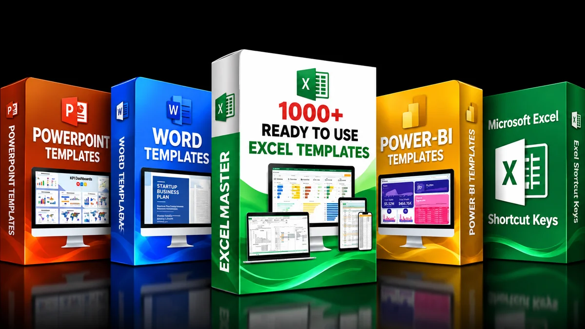 1,000+ ready-to-use Excel templates, PowerPoint and Word templates etc.