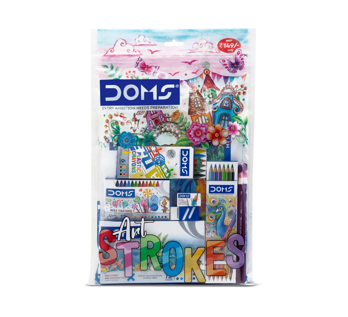 DOMS ART STROKES ART KIT | PERFECT VALUE PACK | KIT FOR SCHOOL KIDS