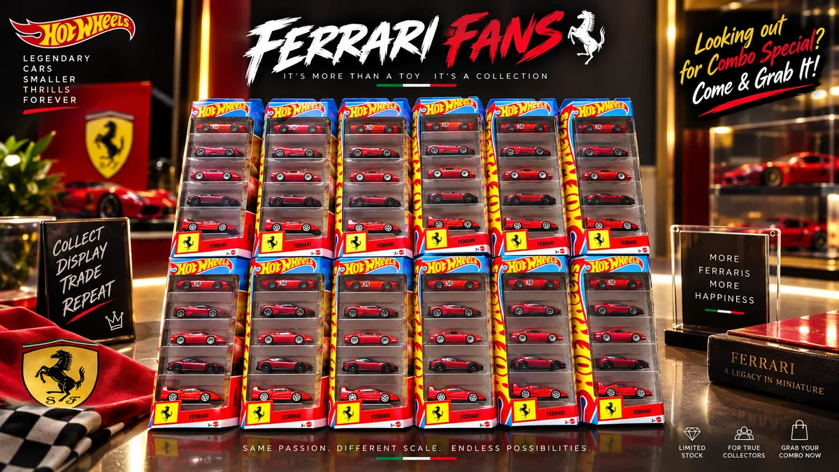 Hotwheels Ferrari pack of 5
