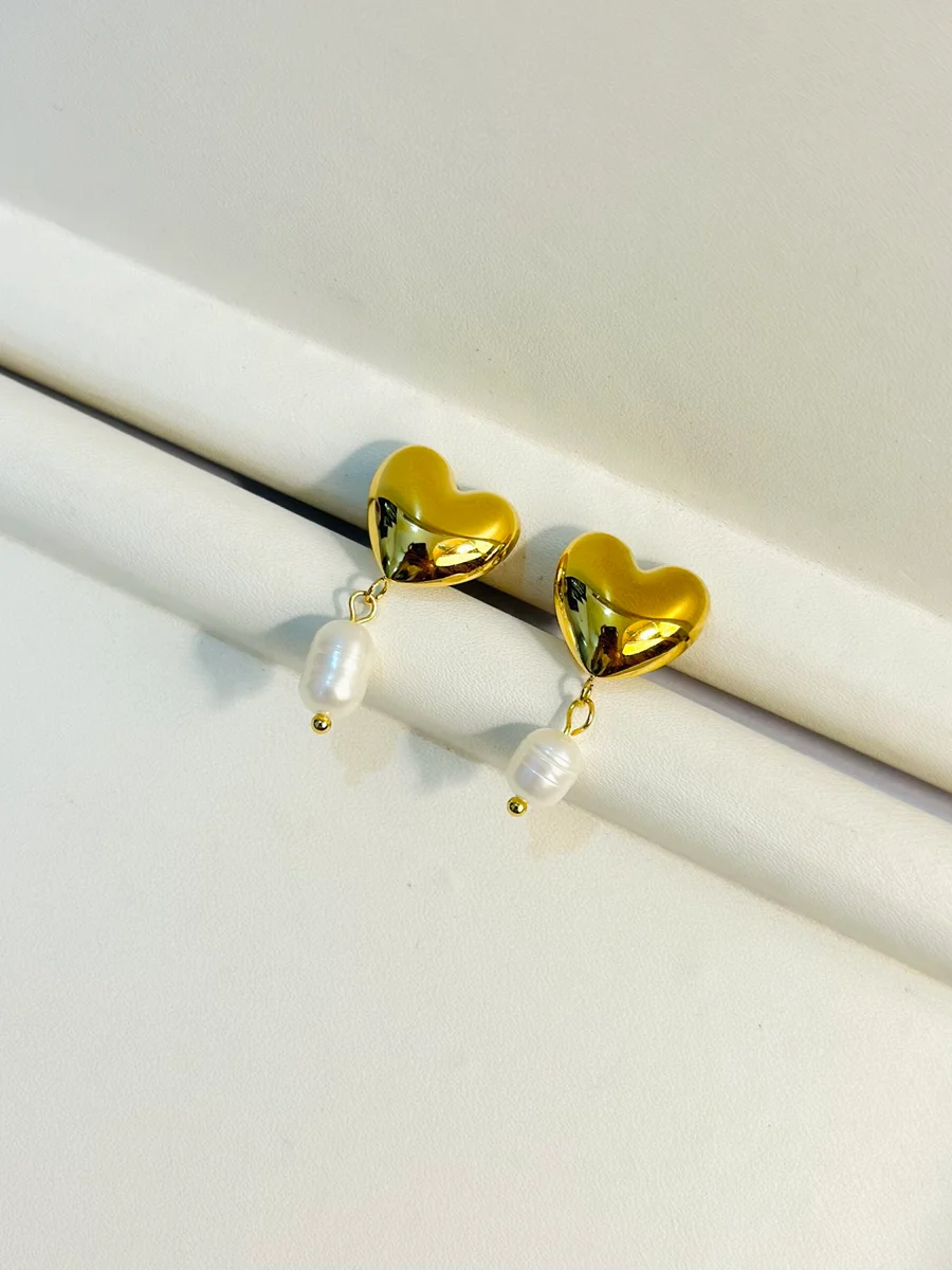 Golden Heart Earrings