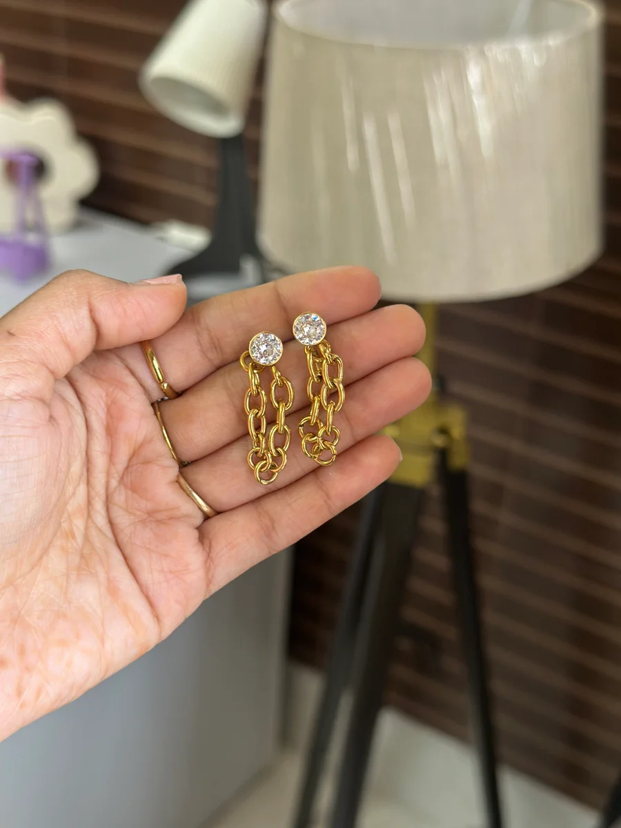 Stud Chain Earrings 2