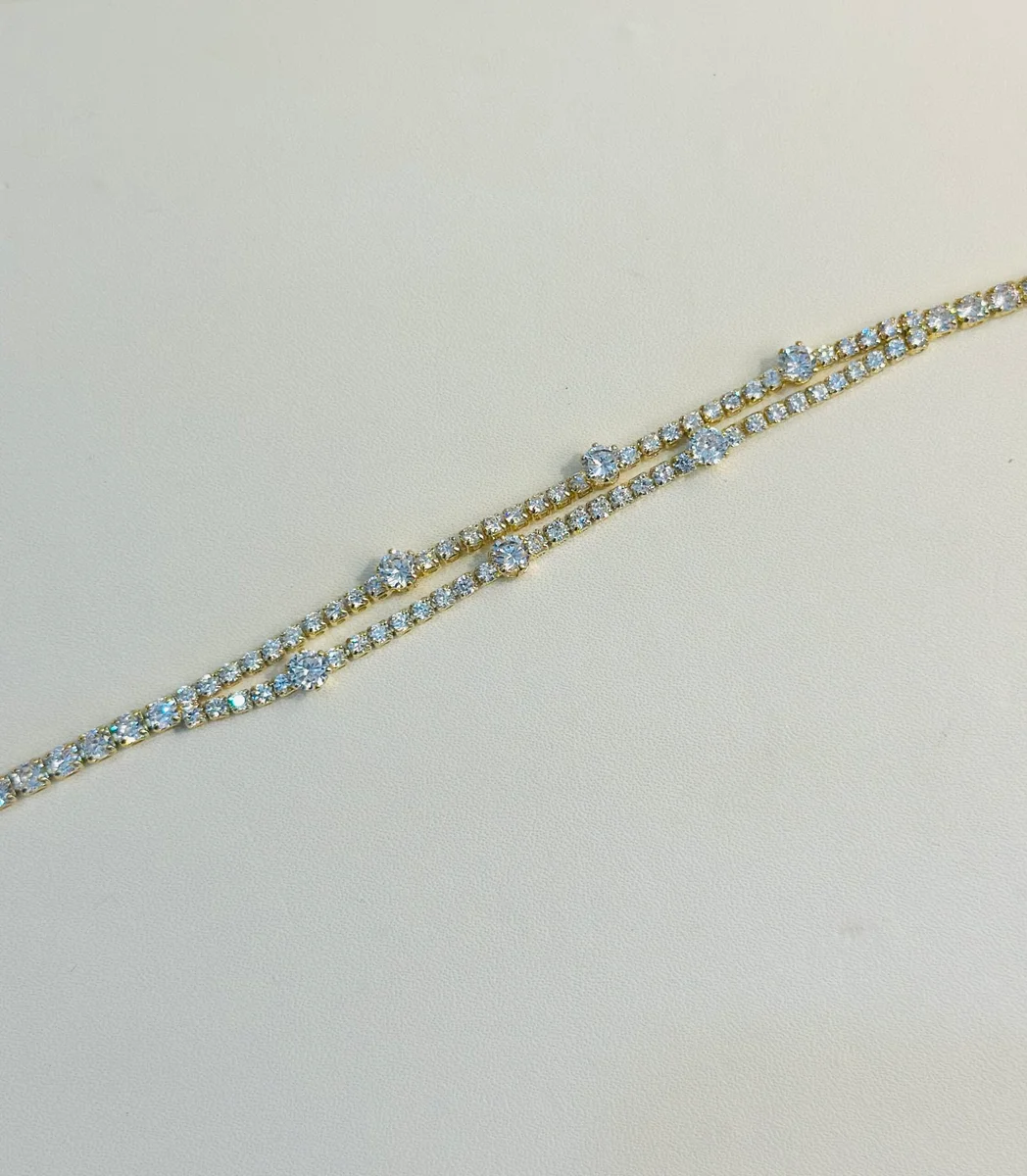 Double Chain Stone Bracelet 3
