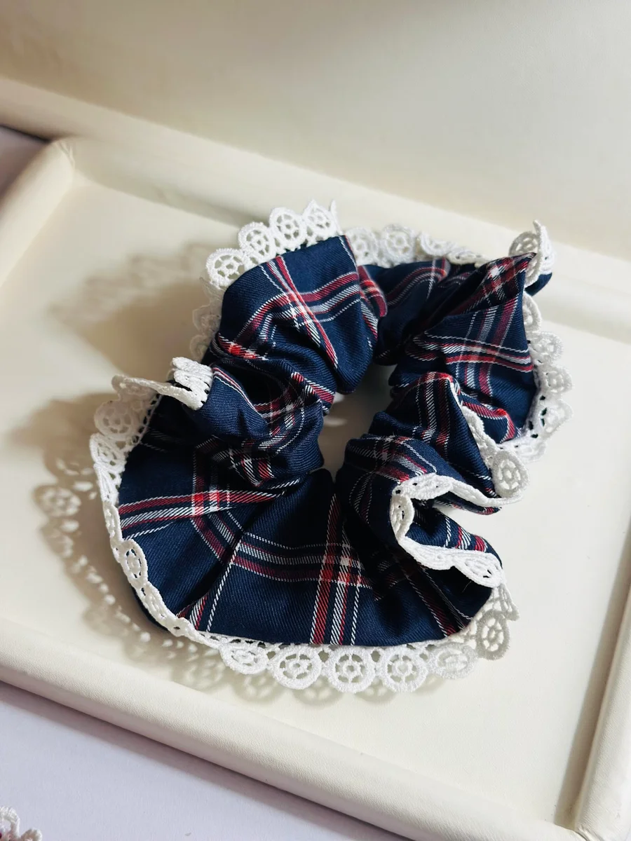 Gingham Print Hair Tie 3