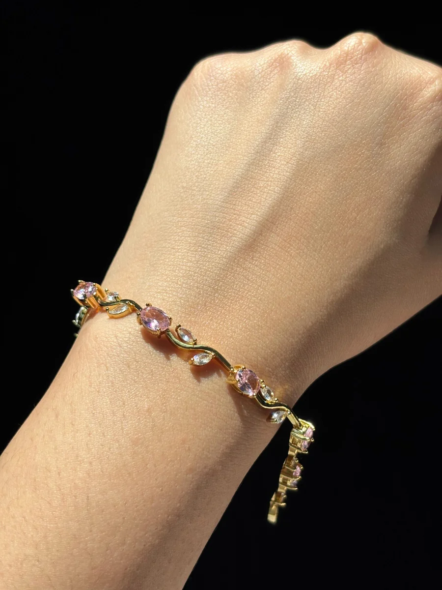Tulip Pink and White Bracelet