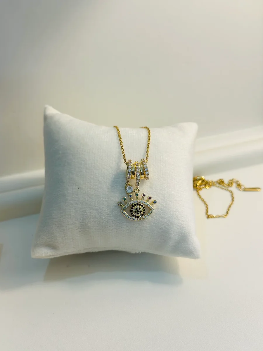 Evil Eye Multi Stone Necklace 2