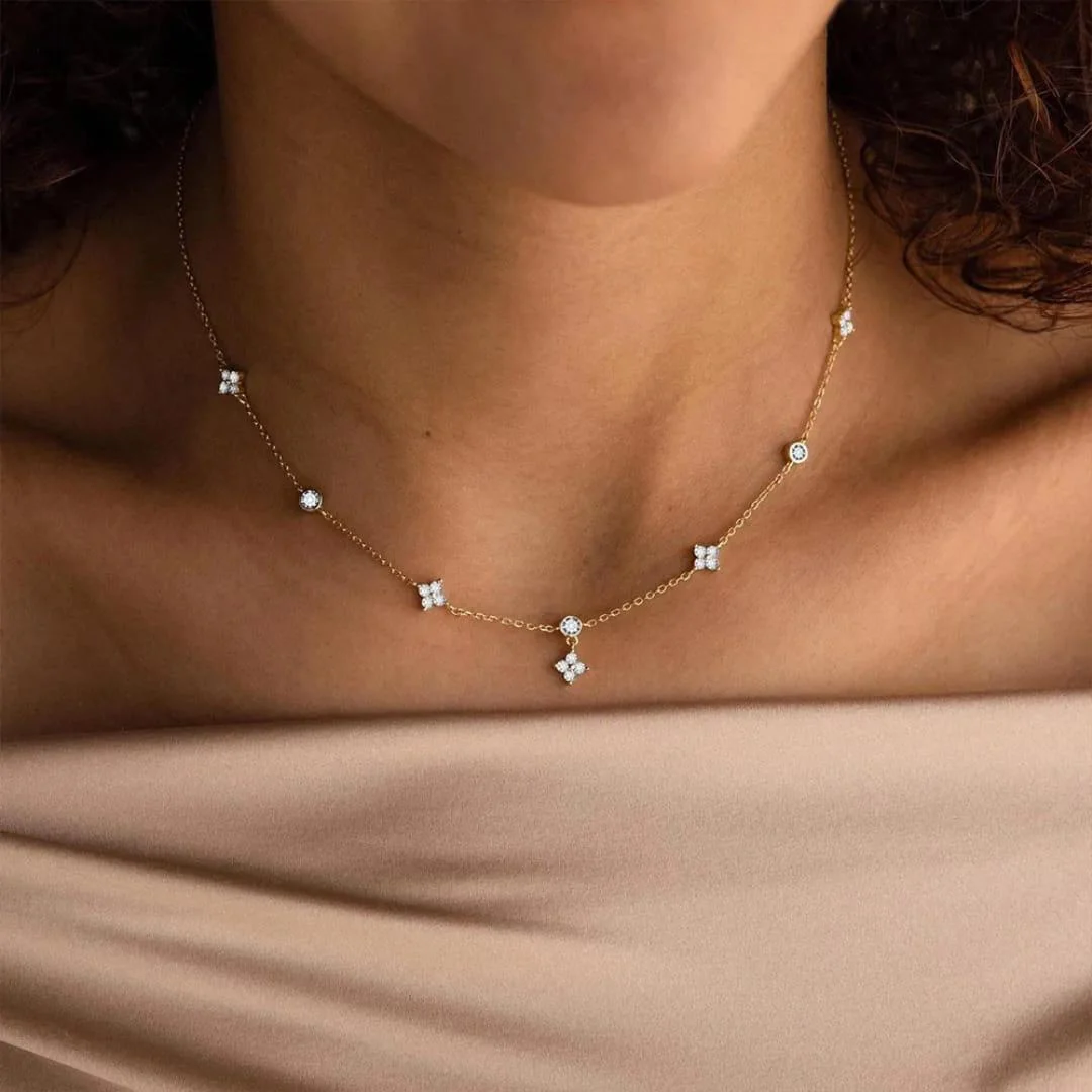 Flower Rineshine Necklace