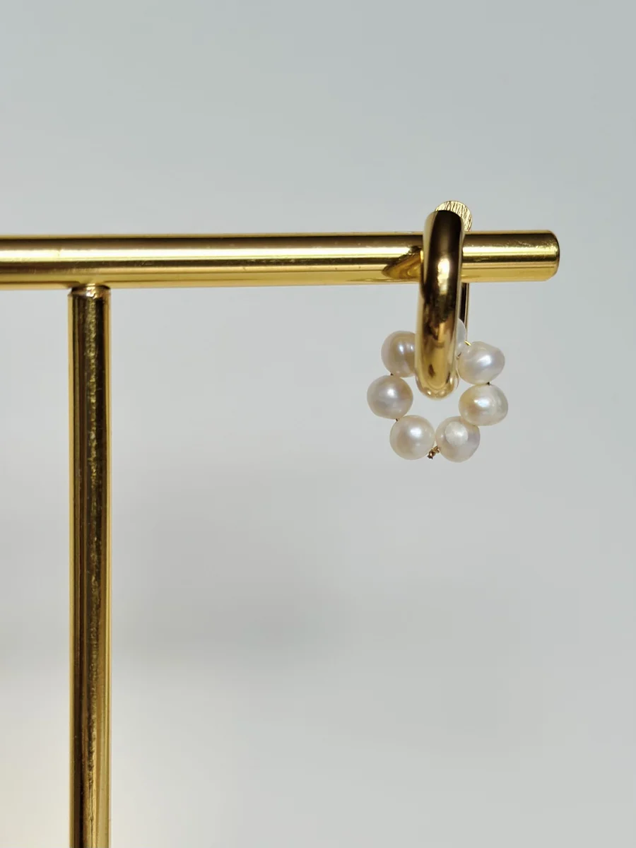 Pearl Floral Hoops 2