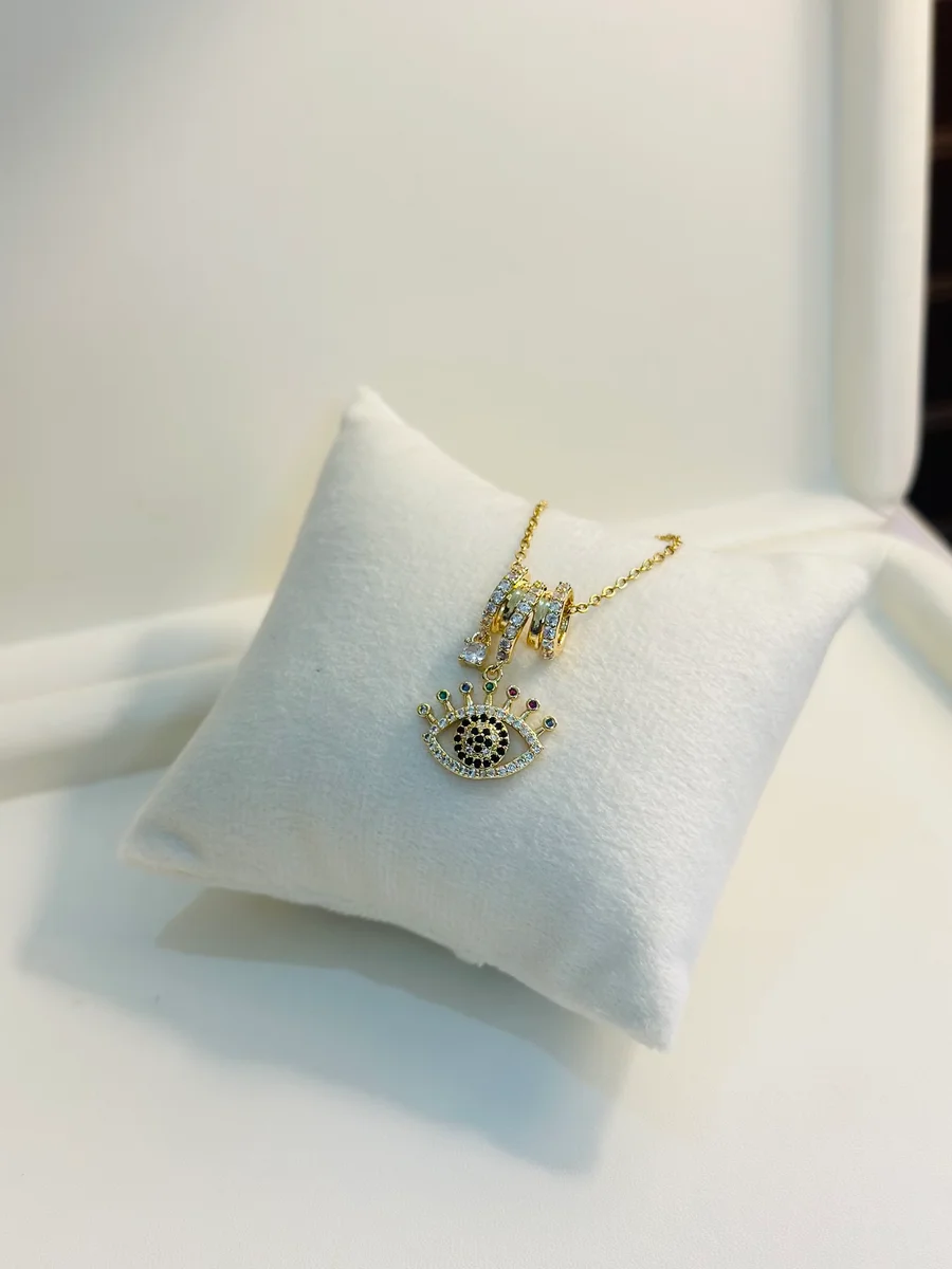 Evil Eye Multi Stone Necklace