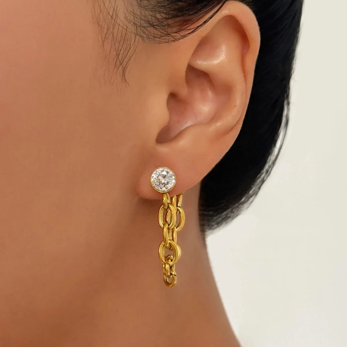 Stud Chain Earrings