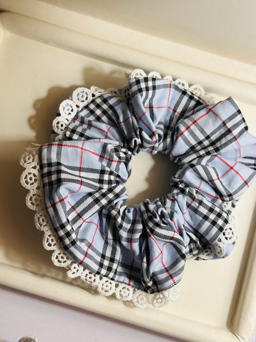 Gingham Print Hair Tie 5
