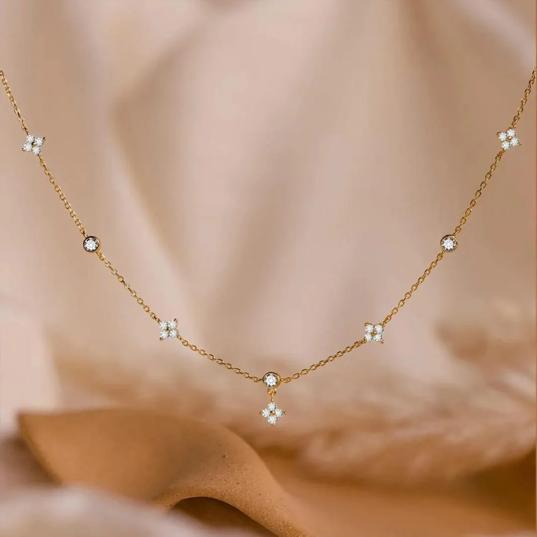 Flower Rineshine Necklace 2