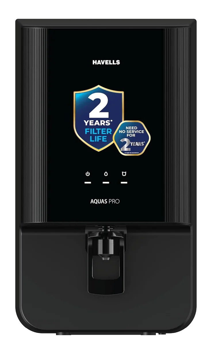 Havells Aquas Pro 7L Water Purifier | RO+ UV+Copper+Zinc+Magnesium | 2 Year Free Service (Filter Included) | Free TDS Meter | No AMC | 7-stages | Saves 40% Water | Suitable for all Water Sources