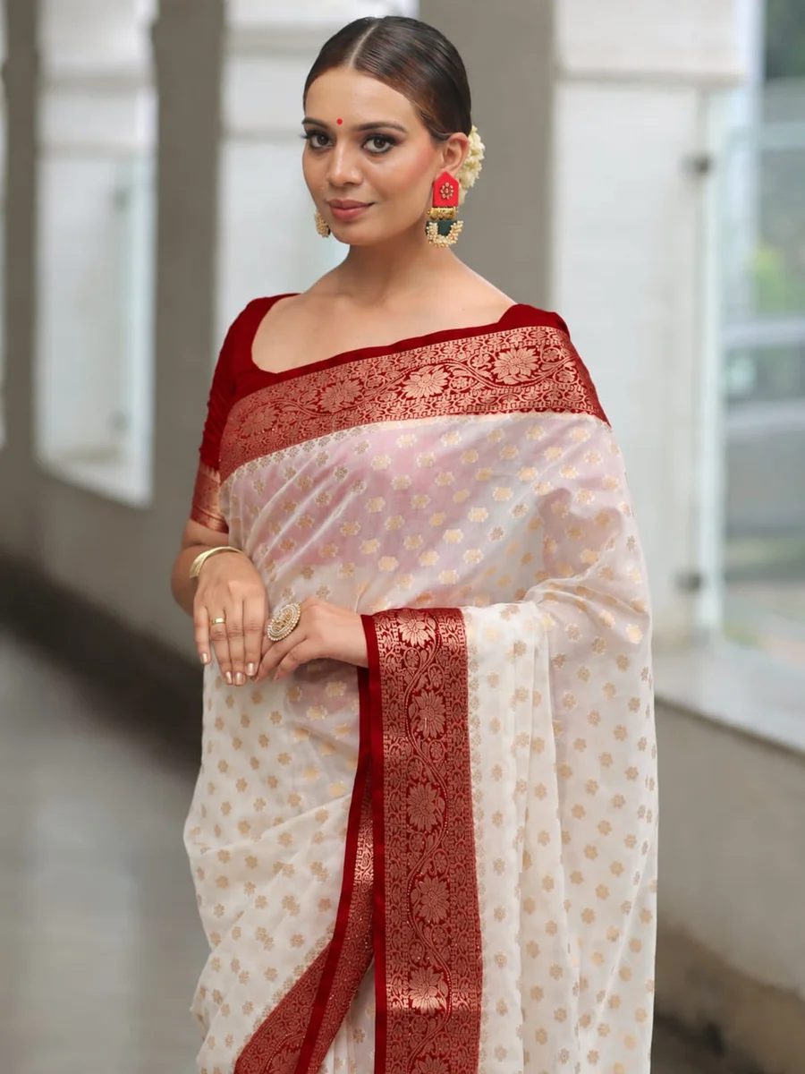 Katan Silk zari weaving Saree