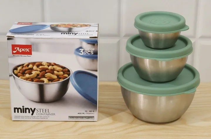 Apex Mini Stainless Steel Container 3 Pcs Set