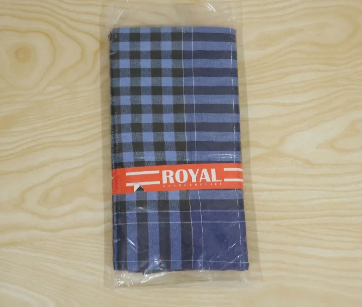 Royal Mens Soft Cotton Hand Kerchief 12 Pieces Set