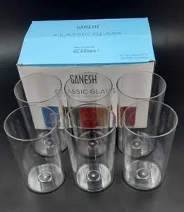 Ganesh Unbreakable Classic Glass 6 Pieces Set