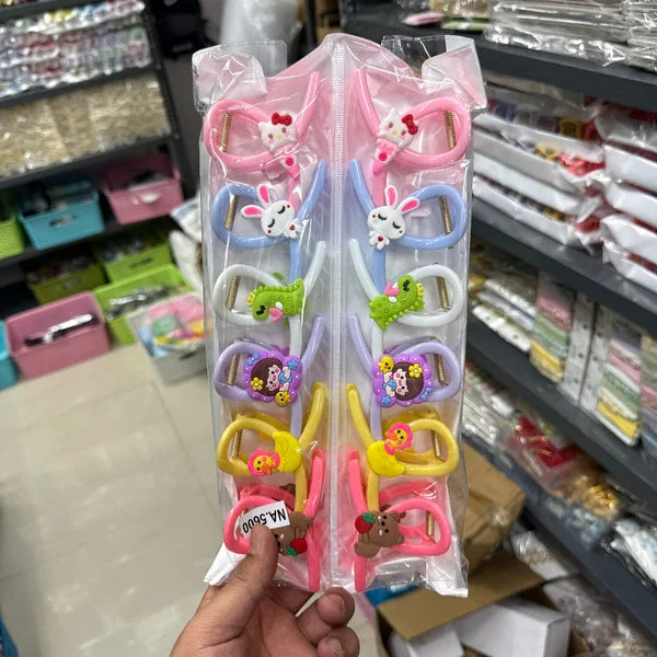 Cute Cartoon Mini Hair Claw 12 Piece Pack