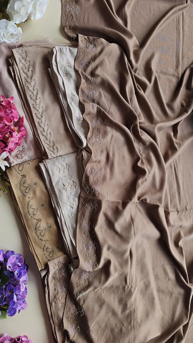 Soft Cotton Shimmer Fabric Hijab