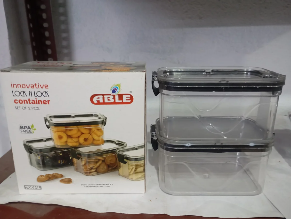 Able Innovative Lock N Lock Container 700 ML, 2 Pieces Set