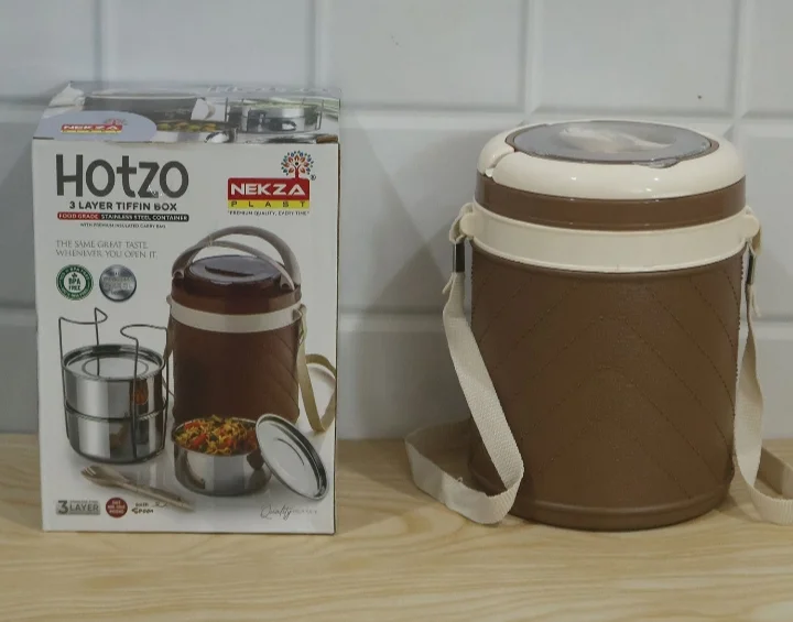 Nekza Hotzo 3 Layer Insulated Steel Lunch Box