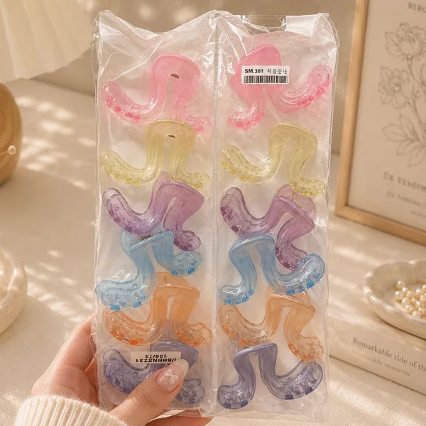 Korean Style Hair Claw 12 Pieces Pack
