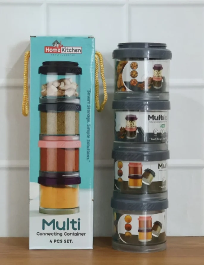 Stackable Storage Container 4 Pieces Set