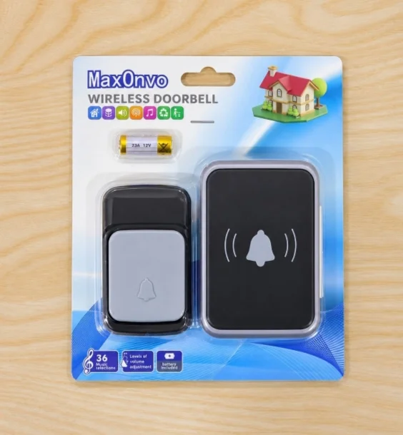 Wireless Door Bell with Push Button, 36 Melodies Sound Change