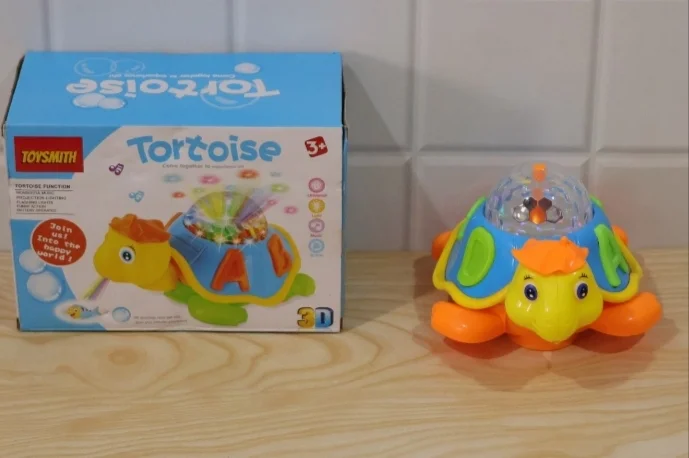 Musical Tortoise Toy with 3D Led Lights Projector for Kids