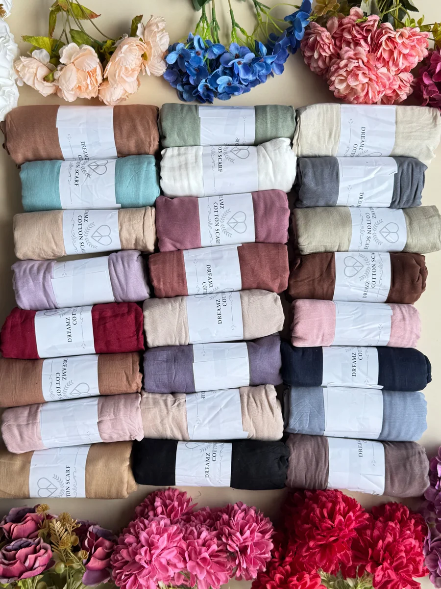 Imported Soft Fabric Cotton Hijabs 24 Pieces Pack