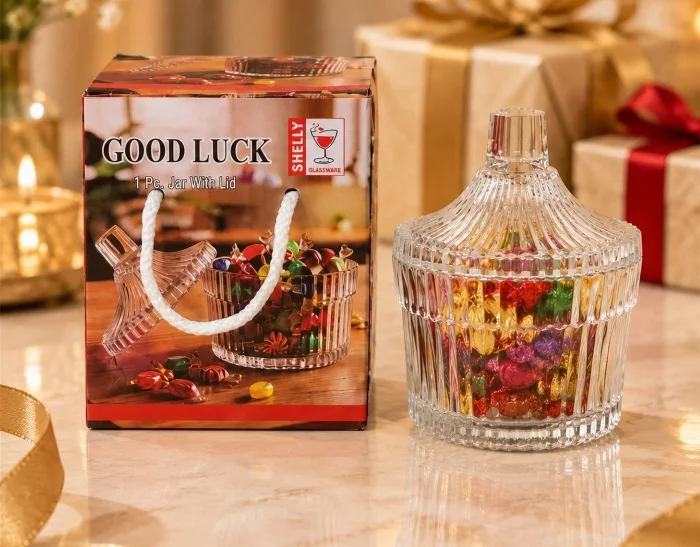 Crystal Clear Candy Jar with Lid