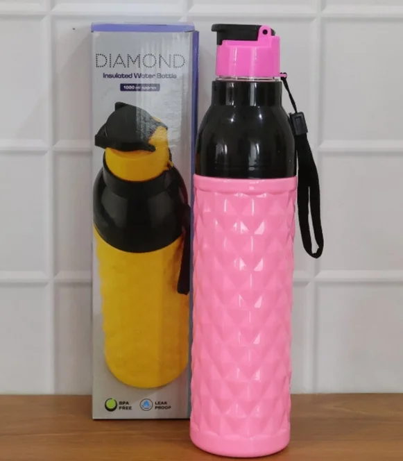 Diamond Pattern Water Bottle 1000 ML