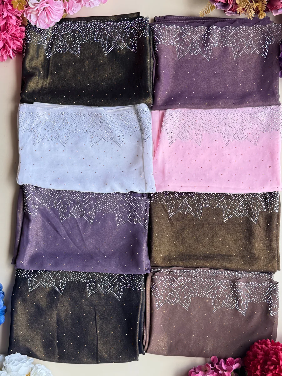 Premium Stone Work Hijab 8 Pieces Set