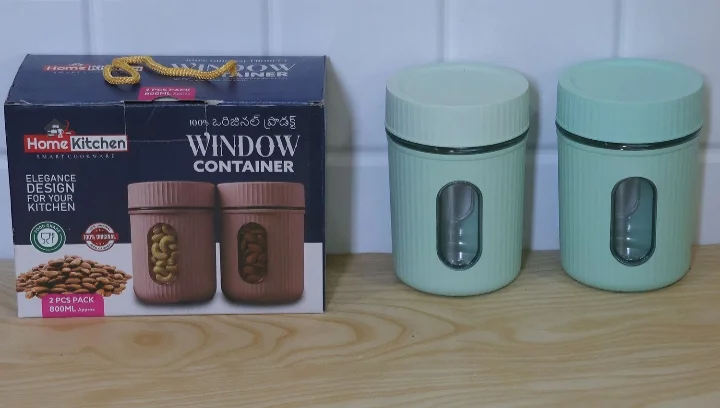 Window Style Storage Container 2 Pieces Set, 750 ML