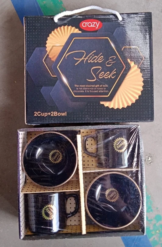 Hide N Seek Cup Bowl 4 Pieces Gift Set